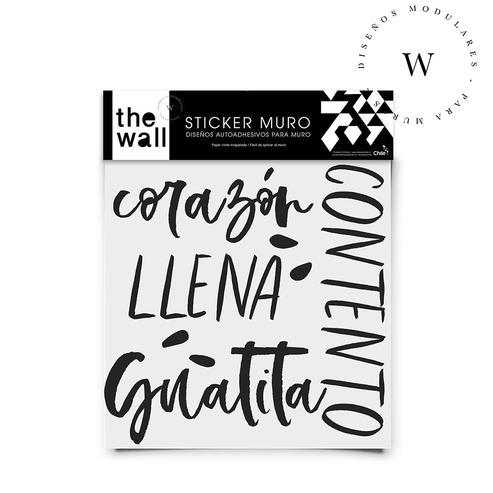 The Wall, sticker para muros, trasforma tu espacio por ti mismo, de manera fácil y rápida. Diseño Guatita Llena