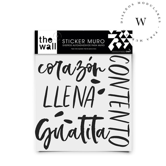 The Wall, sticker para muros, trasforma tu espacio por ti mismo, de manera fácil y rápida. Diseño Guatita Llena