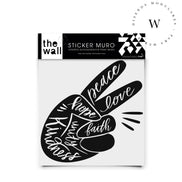 The Wall, sticker para muros, trasforma tu espacio por ti mismo, de manera fácil y rápida. Diseño Peace