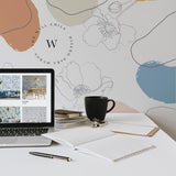 Papel Mural y Vinilico Autoadhesivo para muros de la marca The Wall, diseño de tendencia Free Flowers