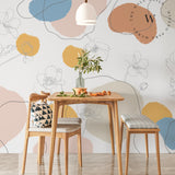 Papel Mural y Vinilico Autoadhesivo para muros de la marca The Wall, diseño de tendencia Free Flowers