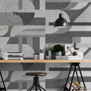 Papel Mural, Papel Pintado, Wallpaper, Mural, Empavonados, Vinilico Autoadhesivo para muros de la marca The Wall, diseño de tendencia Geometric Concrete