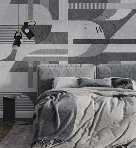 Papel Mural, Papel Pintado, Wallpaper, Mural, Empavonados, Vinilico Autoadhesivo para muros de la marca The Wall, diseño de tendencia Geometric Concrete