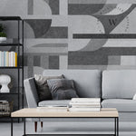 Papel Mural, Papel Pintado, Wallpaper, Mural, Empavonados, Vinilico Autoadhesivo para muros de la marca The Wall, diseño de tendencia Geometric Concrete