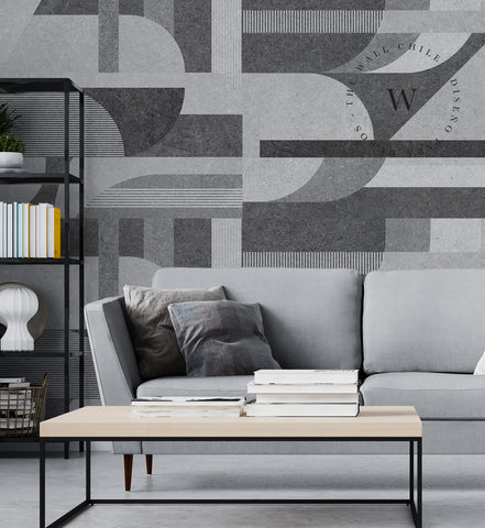 Papel Mural, Papel Pintado, Wallpaper, Mural, Empavonados, Vinilico Autoadhesivo para muros de la marca The Wall, diseño de tendencia Geometric Concrete