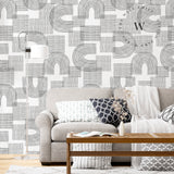 Papel Mural, Papel Pintado, Empavonados, Vinilico Autoadhesivo para muros de la marca The Wall, diseño de tendencia Geometric Lines
