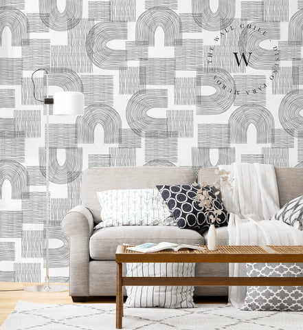 Papel Mural, Papel Pintado, Empavonados, Vinilico Autoadhesivo para muros de la marca The Wall, diseño de tendencia Geometric Lines