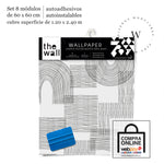 Papel Mural, Papel Pintado, Empavonados, Vinilico Autoadhesivo para muros de la marca The Wall, diseño de tendencia Geometric Lines