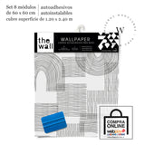 Papel Mural, Papel Pintado, Empavonados, Vinilico Autoadhesivo para muros de la marca The Wall, diseño de tendencia Geometric Lines