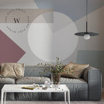 Papel Mural, Papel Pintado, Wallpaper, Mural, Empavonados, Vinilico Autoadhesivo para muros de la marca The Wall, diseño de tendencia  Geometrico