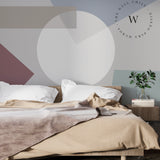 Papel Mural, Papel Pintado, Wallpaper, Mural, Empavonados, Vinilico Autoadhesivo para muros de la marca The Wall, diseño de tendencia  Geometrico