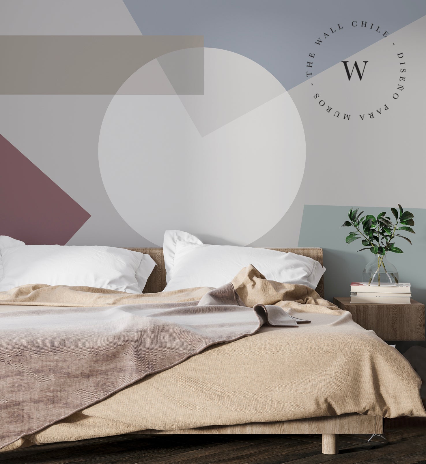 Papel Mural, Papel Pintado, Wallpaper, Mural, Empavonados, Vinilico Autoadhesivo para muros de la marca The Wall, diseño de tendencia  Geometrico