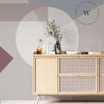 Papel Mural, Papel Pintado, Wallpaper, Mural, Empavonados, Vinilico Autoadhesivo para muros de la marca The Wall, diseño de tendencia  Geometrico