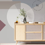 Papel Mural, Papel Pintado, Wallpaper, Mural, Empavonados, Vinilico Autoadhesivo para muros de la marca The Wall, diseño de tendencia  Geometrico