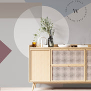 Papel Mural, Papel Pintado, Wallpaper, Mural, Empavonados, Vinilico Autoadhesivo para muros de la marca The Wall, diseño de tendencia  Geometrico