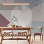 Papel Mural, Papel Pintado, Wallpaper, Mural, Empavonados, Vinilico Autoadhesivo para muros de la marca The Wall, diseño de tendencia  Geometrico