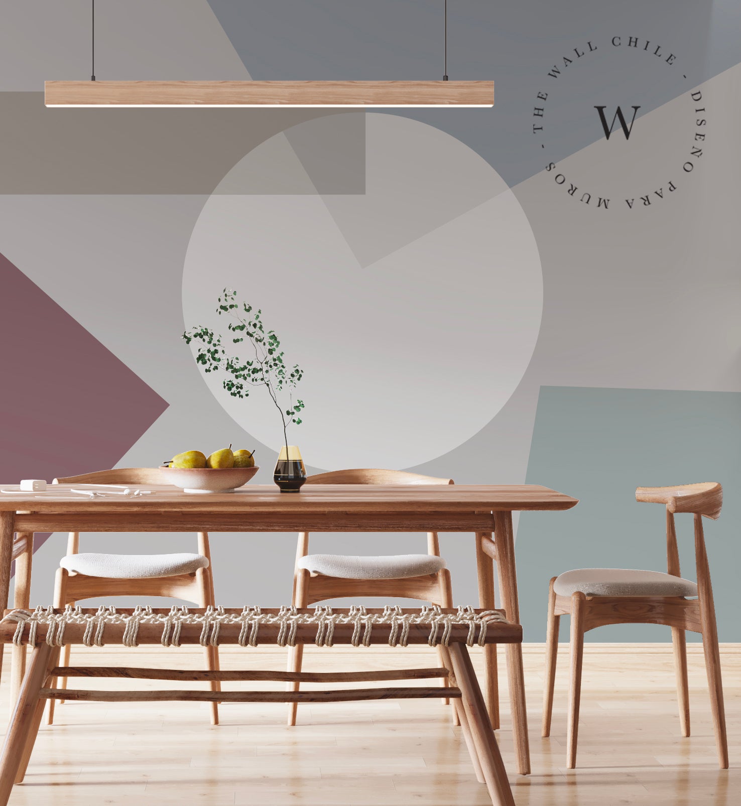 Papel Mural, Papel Pintado, Wallpaper, Mural, Empavonados, Vinilico Autoadhesivo para muros de la marca The Wall, diseño de tendencia  Geometrico