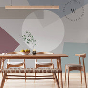 Papel Mural, Papel Pintado, Wallpaper, Mural, Empavonados, Vinilico Autoadhesivo para muros de la marca The Wall, diseño de tendencia  Geometrico