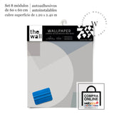 Papel Mural, Papel Pintado, Wallpaper, Mural, Empavonados, Vinilico Autoadhesivo para muros de la marca The Wall, diseño de tendencia  Geometrico