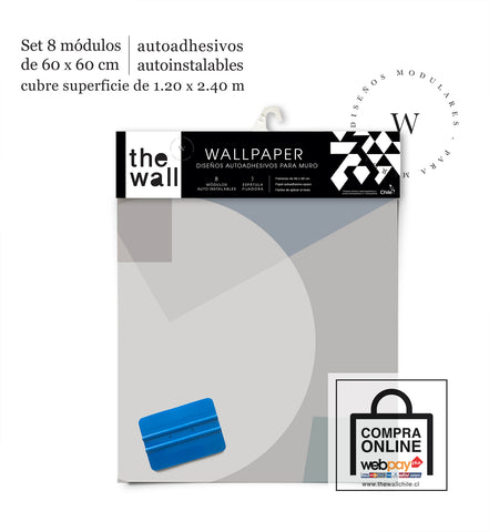 Papel Mural, Papel Pintado, Wallpaper, Mural, Empavonados, Vinilico Autoadhesivo para muros de la marca The Wall, diseño de tendencia  Geometrico