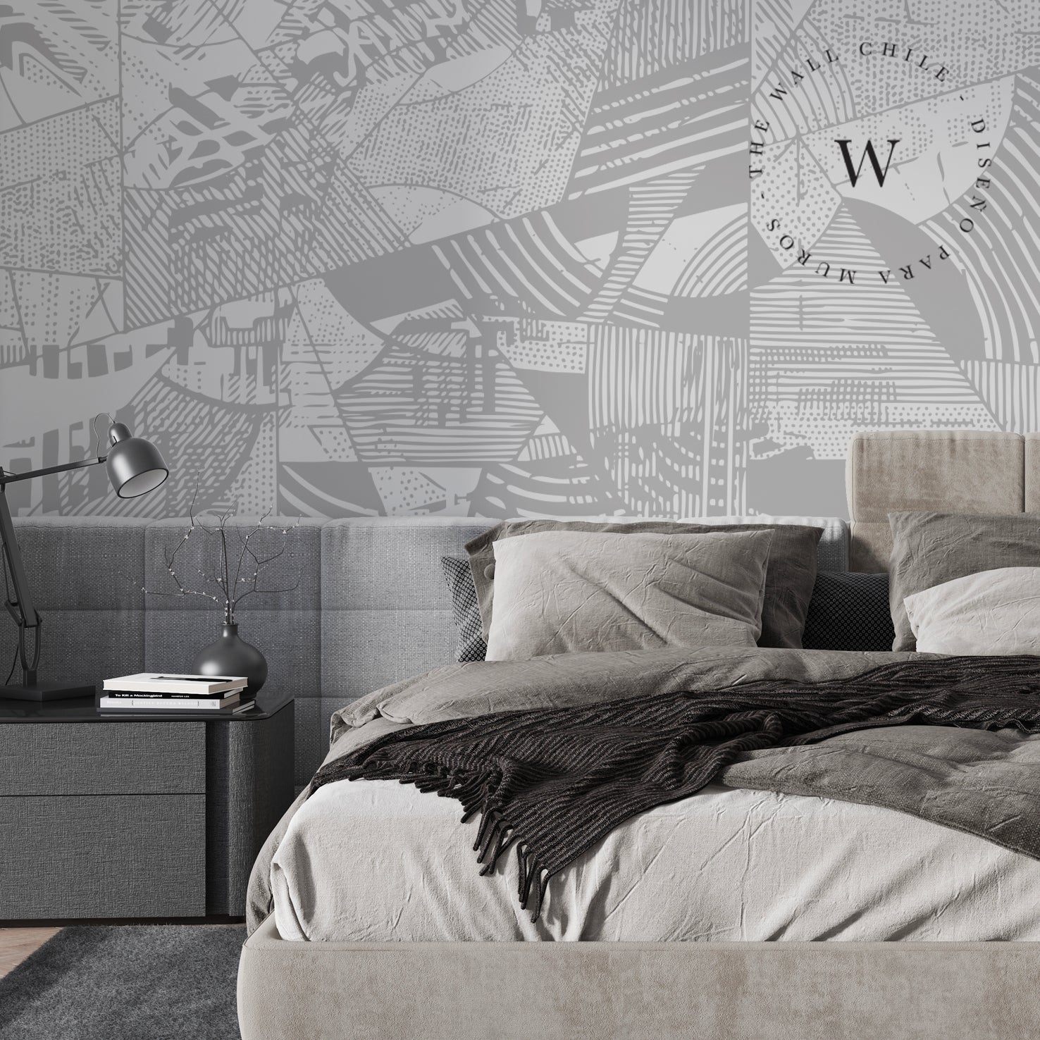 Papel Mural y Vinilico Autoadhesivo para muros de la marca The Wall, diseño de tendencia Geometrix