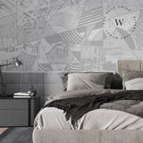 Papel Mural y Vinilico Autoadhesivo para muros de la marca The Wall, diseño de tendencia Geometrix