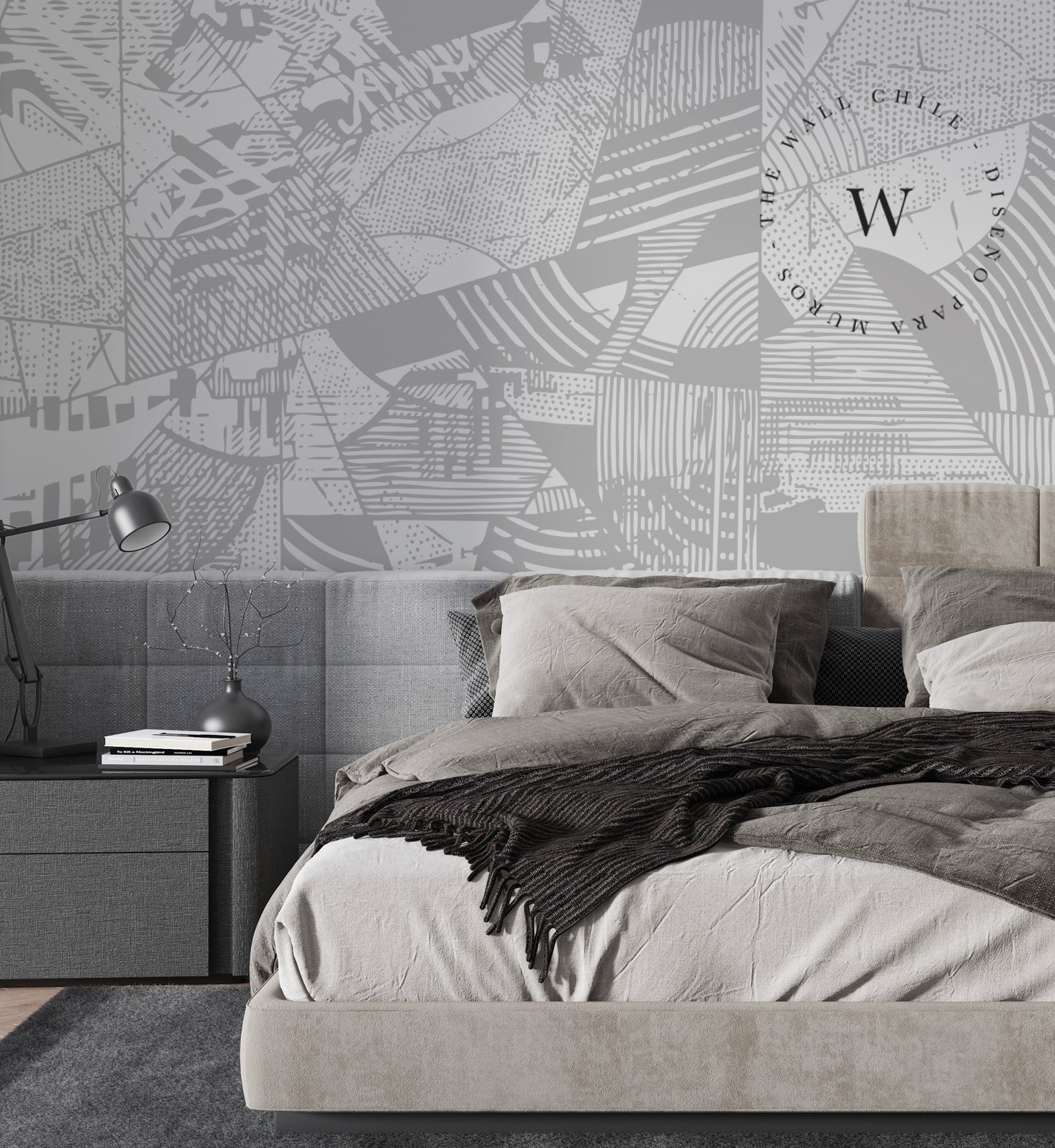 Papel Mural y Vinilico Autoadhesivo para muros de la marca The Wall, diseño de tendencia Geometrix