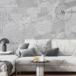 Papel Mural y Vinilico Autoadhesivo para muros de la marca The Wall, diseño de tendencia Geometrix