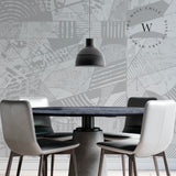 Papel Mural y Vinilico Autoadhesivo para muros de la marca The Wall, diseño de tendencia Geometrix