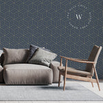 Papel Mural, Papel Pintado, Wallpaper, Mural, Empavonados, Vinilico Autoadhesivo para muros de la marca The Wall, diseño de tendencia Gold Cube