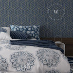 Papel Mural, Papel Pintado, Wallpaper, Mural, Empavonados, Vinilico Autoadhesivo para muros de la marca The Wall, diseño de tendencia Gold Cube