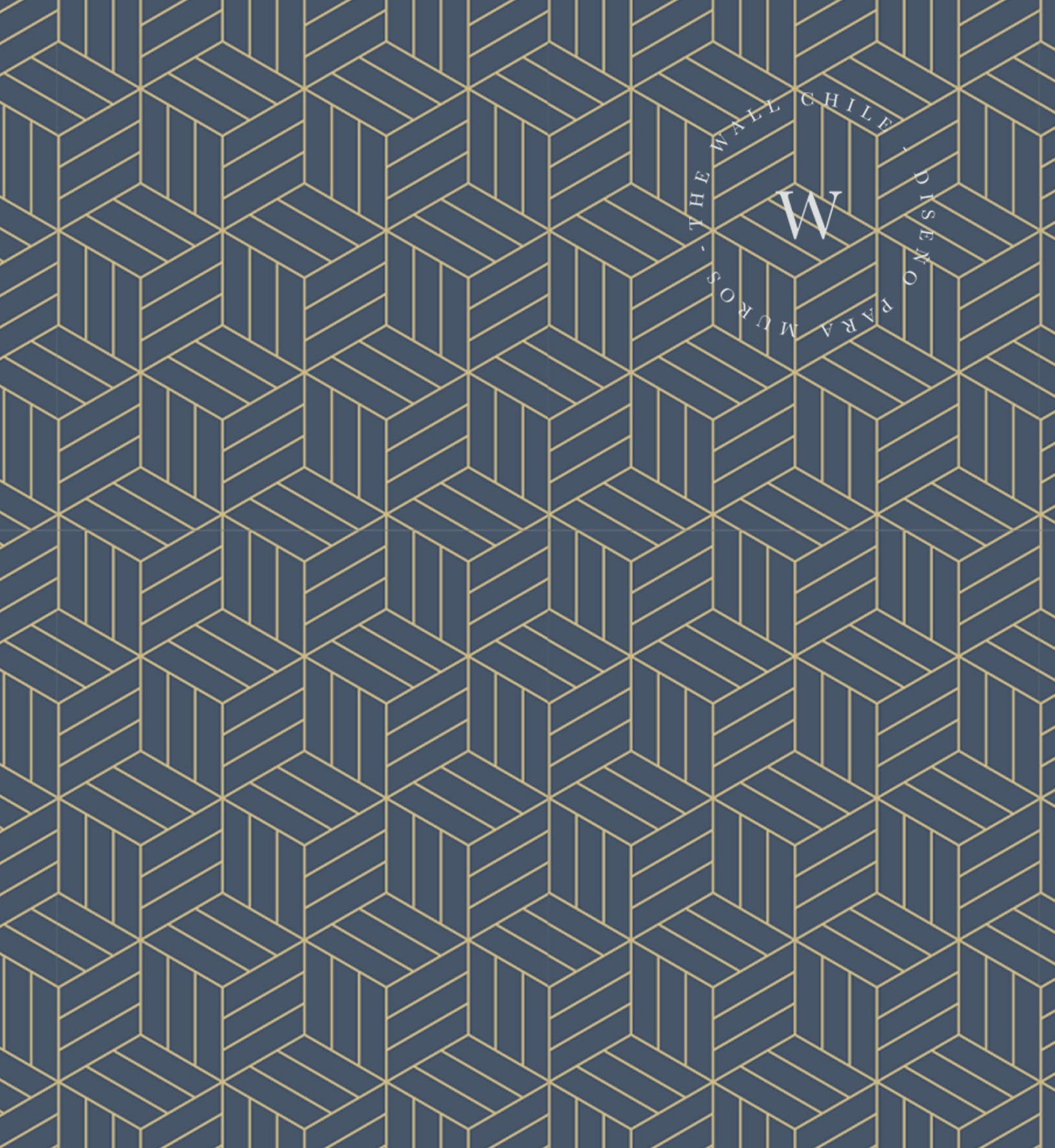 Papel Mural, Papel Pintado, Wallpaper, Mural, Empavonados, Vinilico Autoadhesivo para muros de la marca The Wall, diseño de tendencia Gold Cube