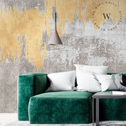 Papel Mural, Papel Pintado, Wallpaper, Mural, Empavonados, Vinilico Autoadhesivo para muros de la marca The Wall, diseño de tendencia Gold Paint