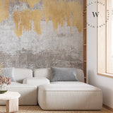 Papel Mural, Papel Pintado, Wallpaper, Mural, Empavonados, Vinilico Autoadhesivo para muros de la marca The Wall, diseño de tendencia Gold Paint