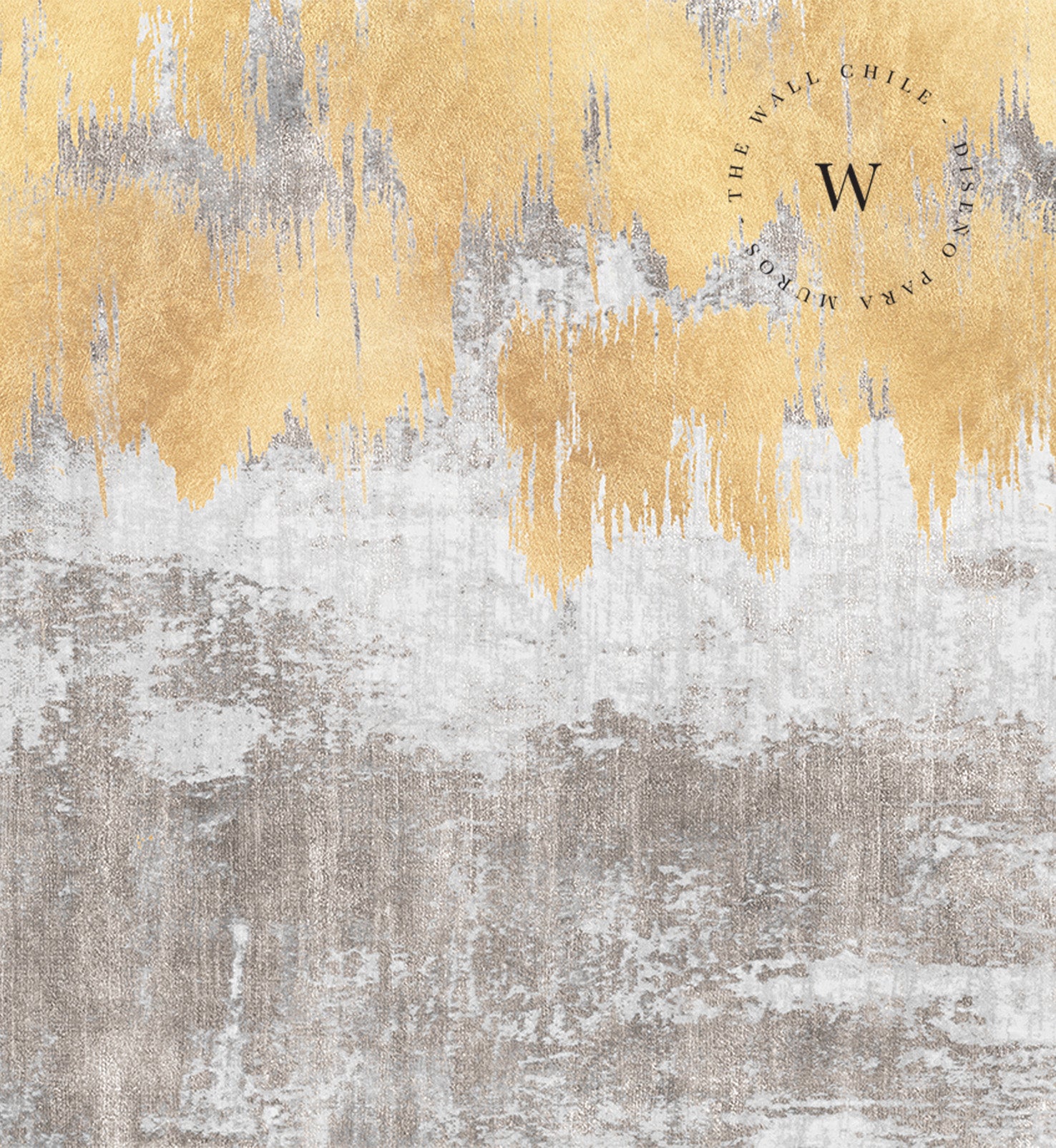 Papel Mural, Papel Pintado, Wallpaper, Mural, Empavonados, Vinilico Autoadhesivo para muros de la marca The Wall, diseño de tendencia Gold Paint