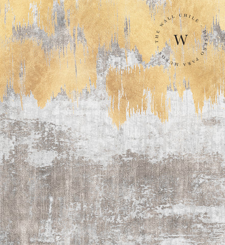 Papel Mural, Papel Pintado, Wallpaper, Mural, Empavonados, Vinilico Autoadhesivo para muros de la marca The Wall, diseño de tendencia Gold Paint