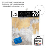 Papel Mural, Papel Pintado, Wallpaper, Mural, Empavonados, Vinilico Autoadhesivo para muros de la marca The Wall, diseño de tendencia Gold Paint