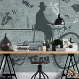 Papel Mural, Papel Pintado, Wallpaper, Mural, Empavonados, Vinilico Autoadhesivo para muros de la marca The Wall, diseño de tendencia Green Graffity The Wall, diseño de tendencia Green Graffity