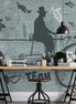 Papel Mural, Papel Pintado, Wallpaper, Mural, Empavonados, Vinilico Autoadhesivo para muros de la marca The Wall, diseño de tendencia Green Graffity The Wall, diseño de tendencia Green Graffity
