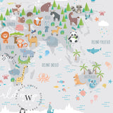 Grey Animals Map