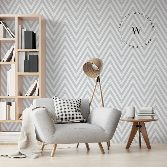 Papel Mural y Vinilico Autoadhesivo para muros de la marca The Wall, diseño de tendencia Hill Gray