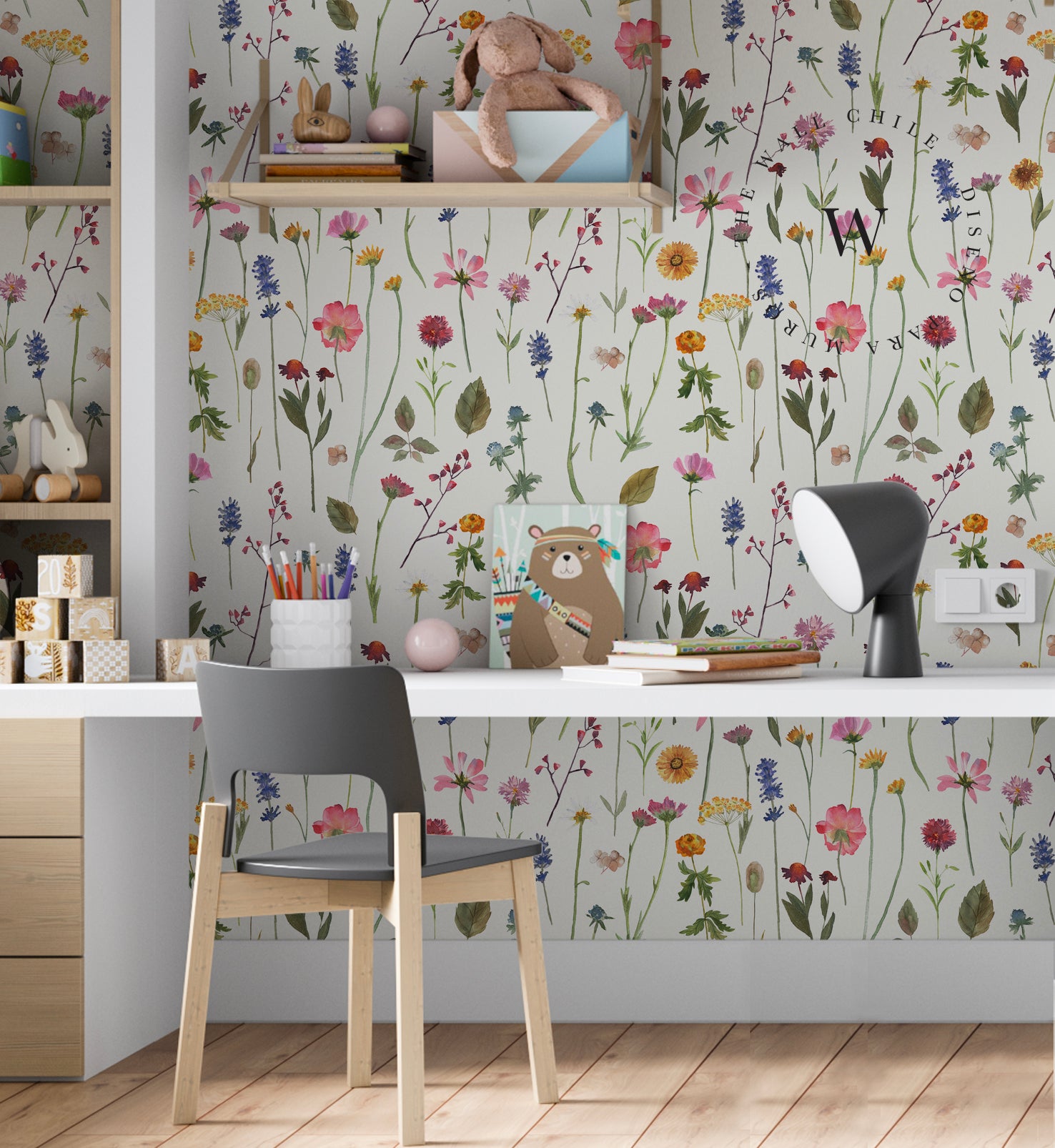 Papel Mural, Papel Pintado, Wallpaper, Mural, Empavonados, Vinilico Autoadhesivo para muros de la marca The Wall, diseño de tendencia Laura