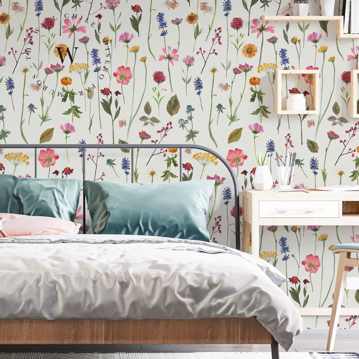 Papel Mural, Papel Pintado, Wallpaper, Mural, Empavonados, Vinilico Autoadhesivo para muros de la marca The Wall, diseño de tendencia Laura