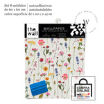 Papel Mural, Papel Pintado, Wallpaper, Mural, Empavonados, Vinilico Autoadhesivo para muros de la marca The Wall, diseño de tendencia Laura