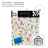 Papel Mural, Papel Pintado, Wallpaper, Mural, Empavonados, Vinilico Autoadhesivo para muros de la marca The Wall, diseño de tendencia Laura