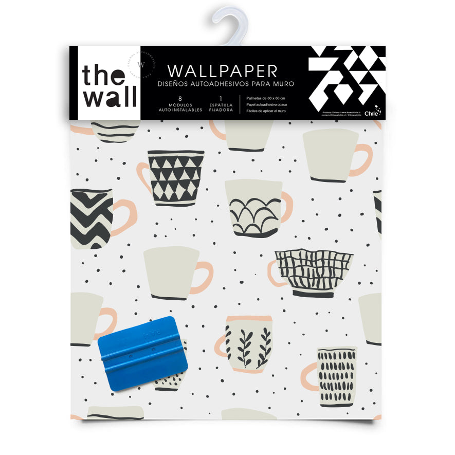Papel Mural, Papel Pintado, Empavonados, Vinilico Autoadhesivo para muros de la marca The Wall, diseño de tendencia Mug