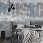 Papel Mural, Papel Pintado, Wallpaper, Mural, Empavonados, Vinilico Autoadhesivo para muros de la marca The Wall, diseño de tendencia Green Graffity The Wall, diseño de tendencia Music