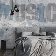 Papel Mural, Papel Pintado, Wallpaper, Mural, Empavonados, Vinilico Autoadhesivo para muros de la marca The Wall, diseño de tendencia Green Graffity The Wall, diseño de tendencia Music