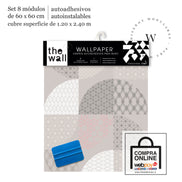 Papel Mural, Papel Pintado, Wallpaper, Mural, Empavonados, Vinilico Autoadhesivo para muros de la marca The Wall, diseño de tendencia Neo Japanese