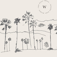 Papel Mural, Papel Pintado, Wallpaper, Mural, Empavonados, Vinilico Autoadhesivo para muros de la marca The Wall, diseño de tendencia Palm Sketch
